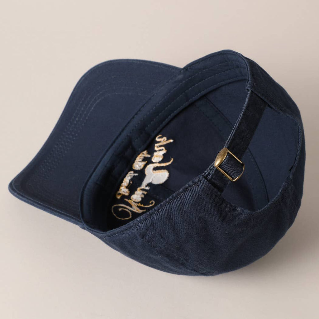 New York Social Club Cap in navy, angled product view