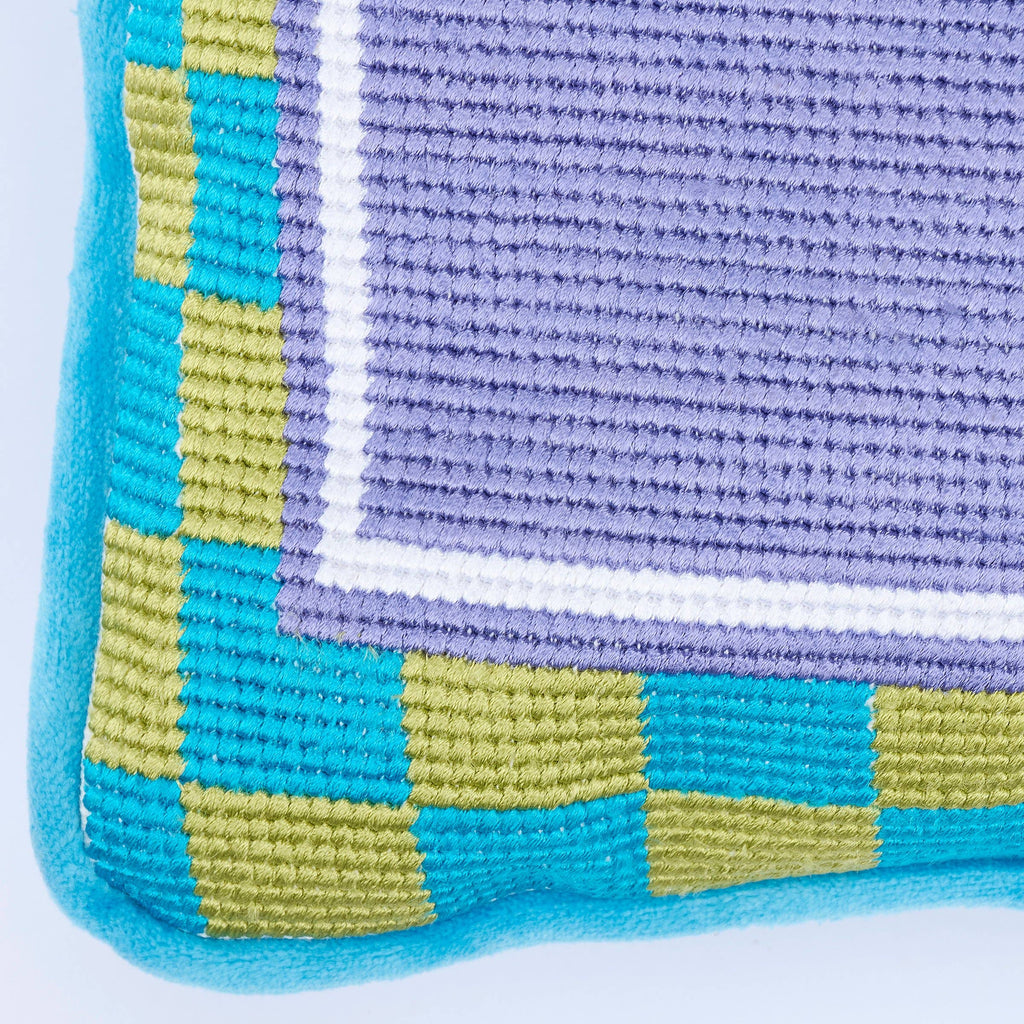 Move Over The Dog Sits Here Pillow velvet back detail