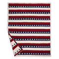 American Flag Star Throw Blanket, close-up product view