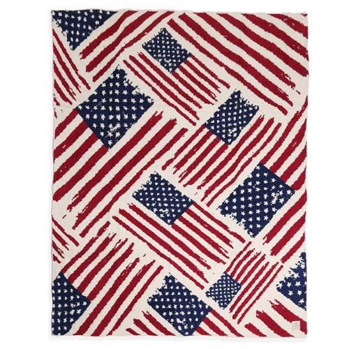 American Flag Pattern Throw Blanket American flag print detail
