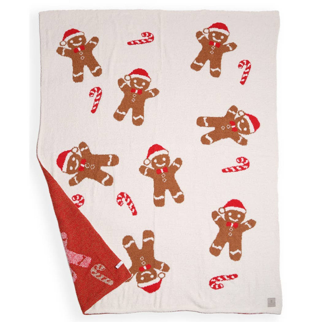 Gingerbread Throw Blanket, close-up product view