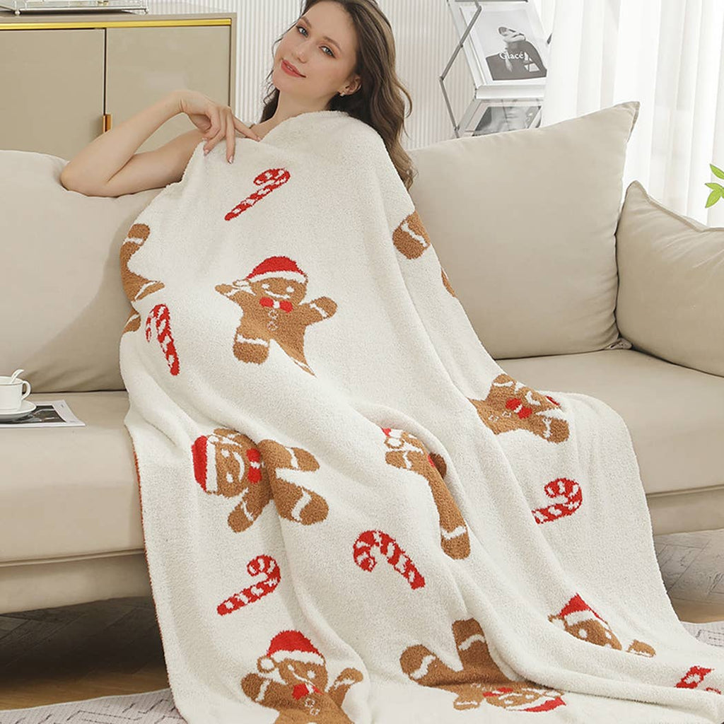 Gingerbread Throw Blanket, alternate product view