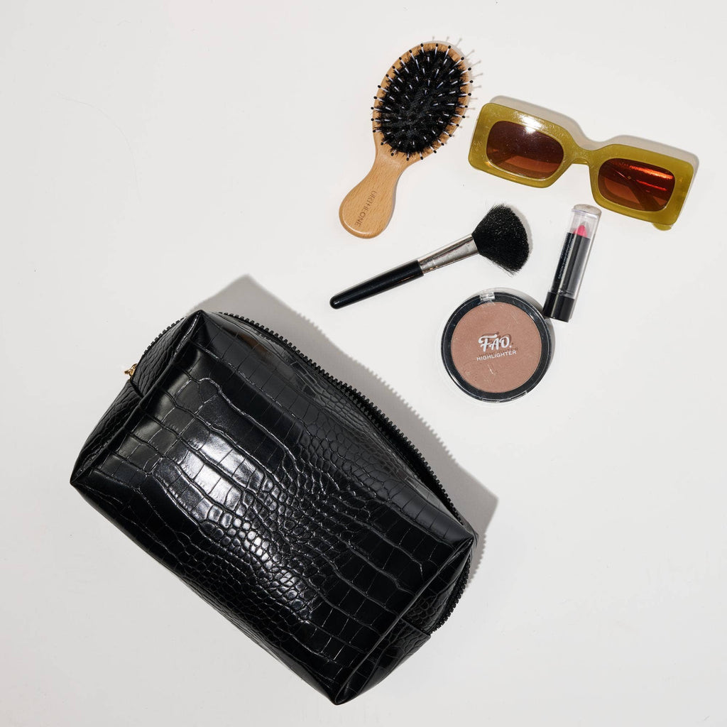 Croc Chic Cosmetic & Travel Organizer Pouch